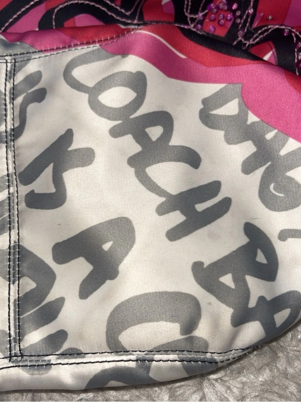 COACH POPPY Graffiti Bella GLam Large Tote Sequin 14735 “This Is A Coach Bag” - Picture 5 of 16